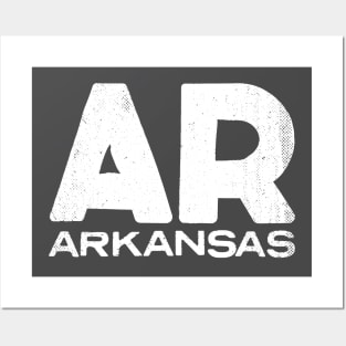 AR Arkansas State Vintage Typography Posters and Art